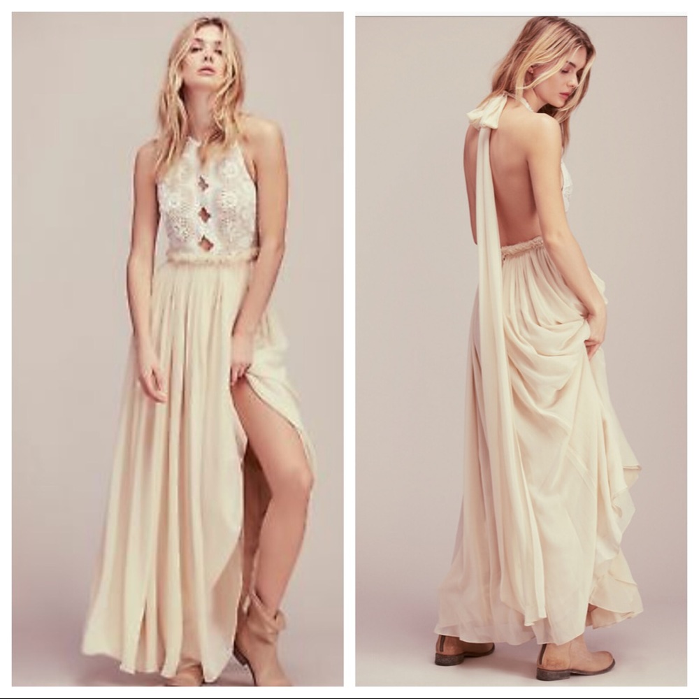 Free People Kristin’s Limited Crochet Cutout Maxi